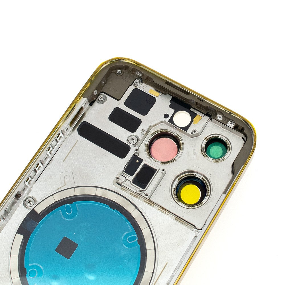 Rear Housing for iPhone 14 Pro (NO LOGO)-Gold Rear Housing for iPhone 14 Pro (NO LOGO)-Gold